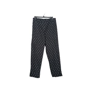 Women's Size 22 Black With White Circle Patterned Straight Leg Dress Pants